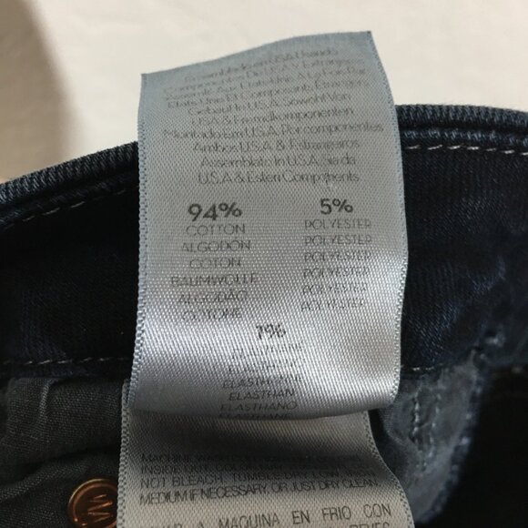 MOTHER High Waisted Looker Ankle Fray in Last Call Wash Size 29 Dark Blue - Picture 12 of 14